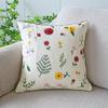 45X45Cm Green Fresh Tulip Throw Pillow Cover Flower Embroideredstamping Waist Cushion Cover Decor Home Decorative Pillowcase