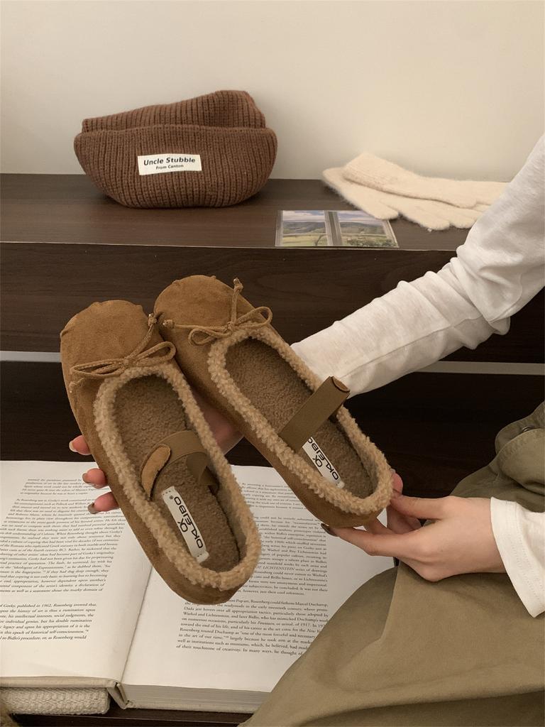 Flat Bottom Retro Round Head Mary Jane Single Shoes Women's Shoes 2025 Spring and Autumn Bow French Ballet Evening Shoes