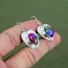 Rainbow Solar Quartz Druzy Earring 925 Sterling Silver Earring Real Gemstone Earring Silver Jewelry Handmade Designer Earrings Gifts For Her