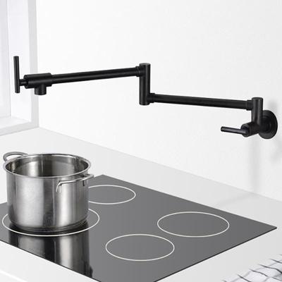 AODEYI Brass Pot Filler Tap Wall Mounted Kitchen Sink Faucet Single Cold Single Hole 360 Rotate Spout Folding Faucet