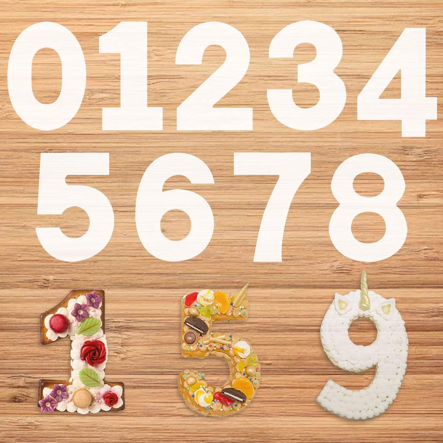 Large Number Stencils Set, Number Cake Stencils & Templates (12 Inch) 12 Inch