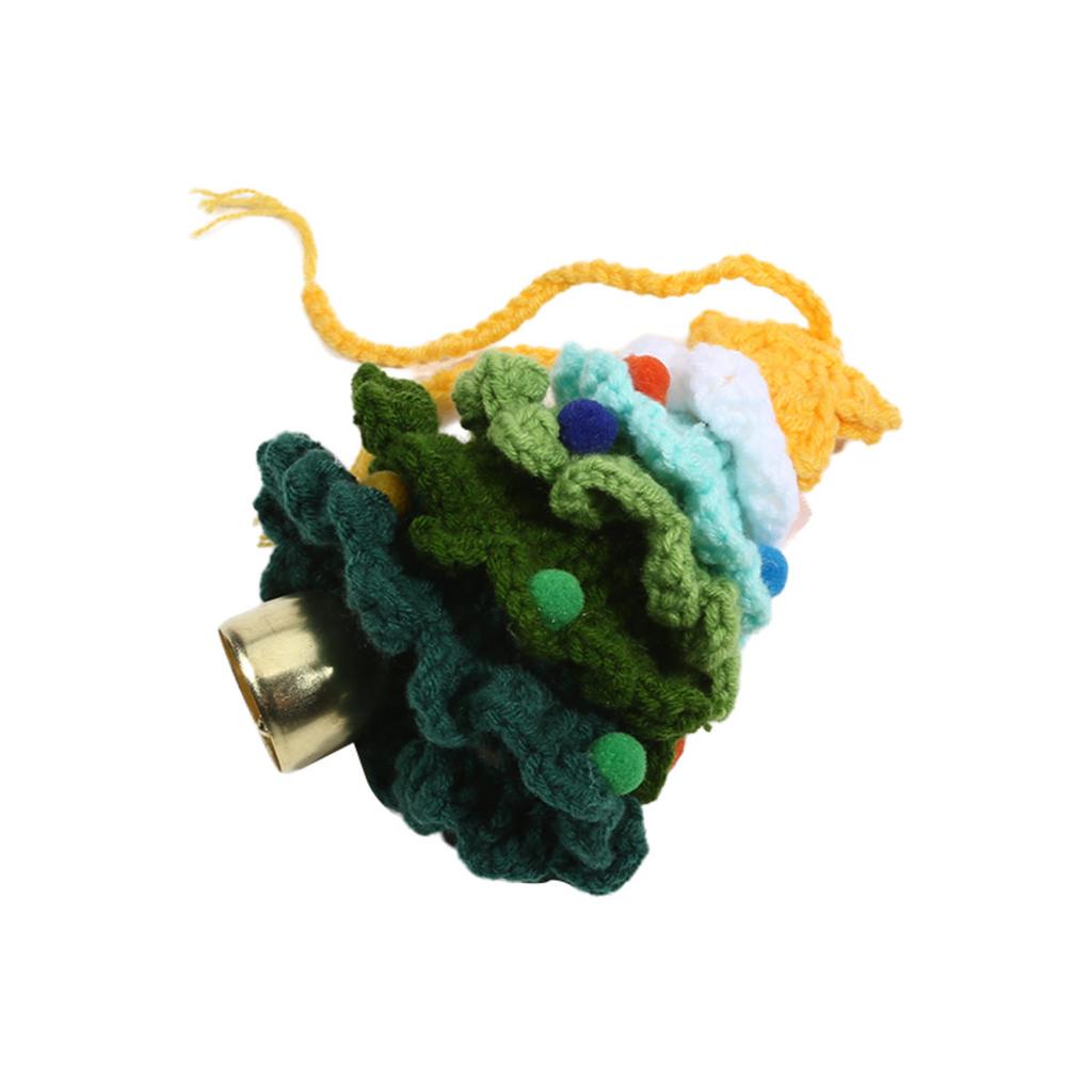 Yarn Crochet Christmas Tree Bell Pendant for ChristmasYear Carnival Party Homeschool Bar KTV Car Decoration Gifts
