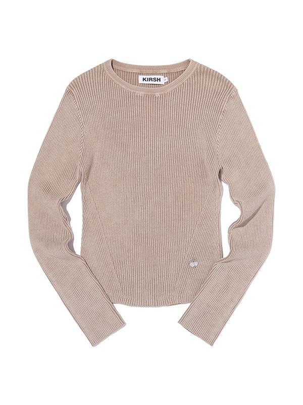 KIRSH Pigment-Dyed Slim Fit Knit [Brown]
