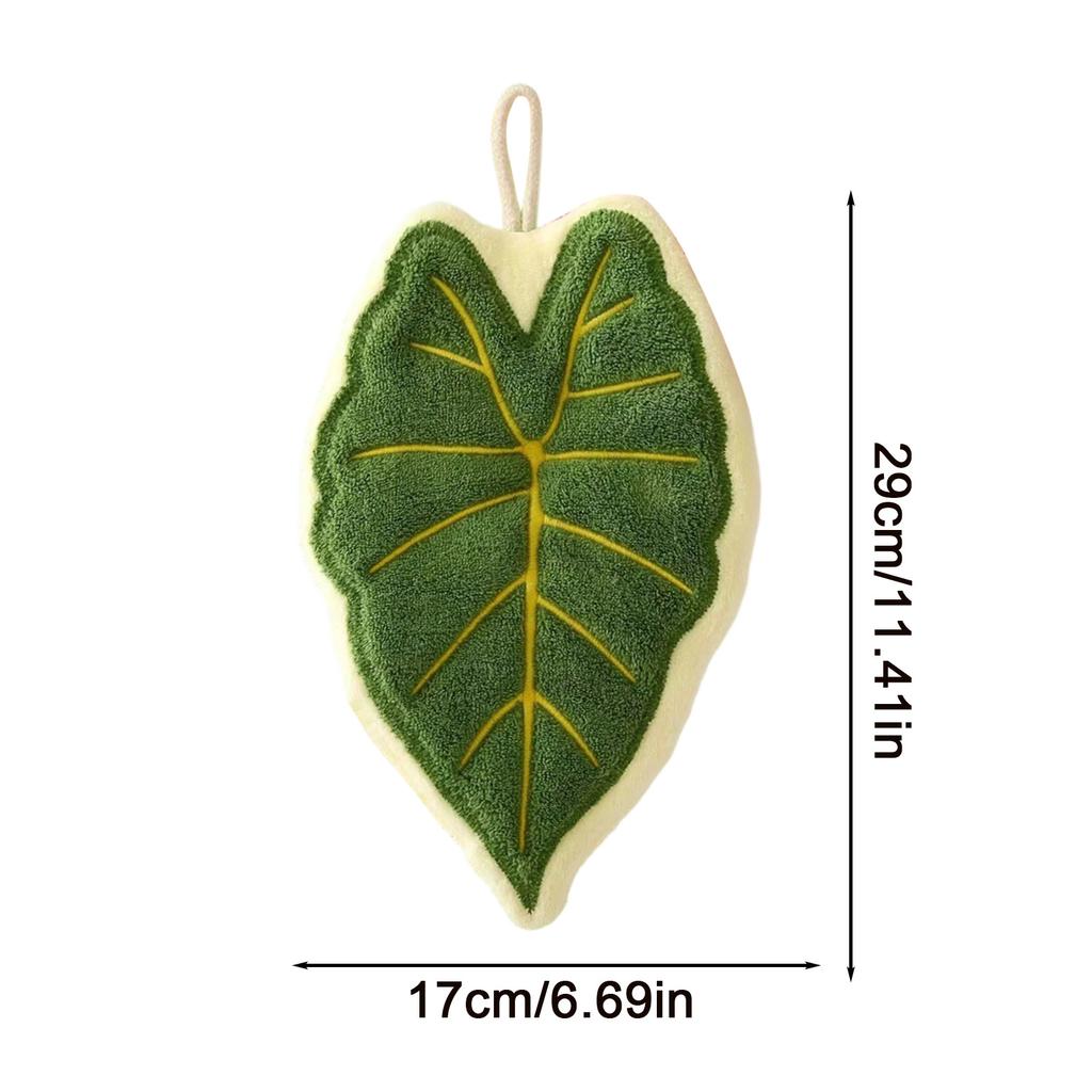 Leaves Hand Towel Bathroom Accessories Absorbent Kitchen Towel Soft Towel Hanging Towels Handkerchief Towels Home Wash Towels