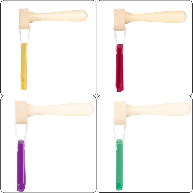 Musical Learning Percussion Chimes Instrument Toy Children 8 Tone Handheld Chimes with Mallet Hammer Winds Chimes Toy