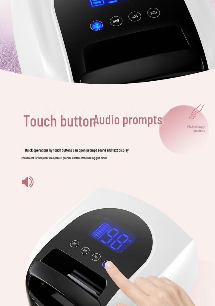 X30 Rechargeable 96W Portable Nail Gel Lamp - High Power Electroplated Nail Dryer
