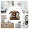 Key Holder For Wall 2D Flat Cow Key Rack With 4 Hooks Wood Bathroom Coat Hook For Hallway Bathroom Kitchen Closet Living Room