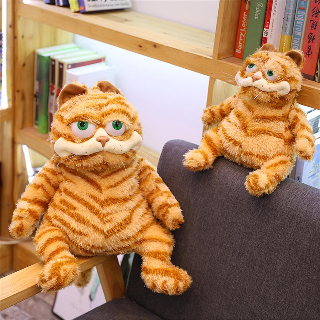Niedliche Garfield-Plüschpuppe, Geschenkspielzeug, Plüschkissen, Junge, Mädchen, gelbe Katze, Tier-Cartoon-Junge(30 cm)
