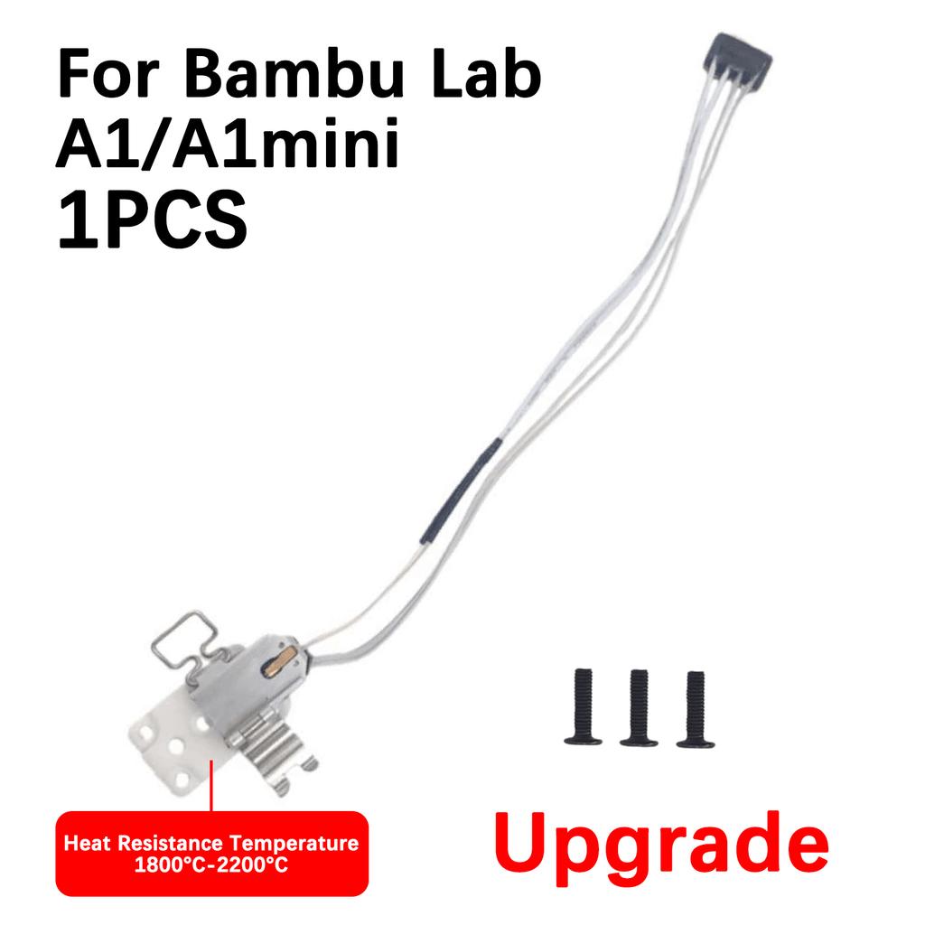 For Bambu Lab A1/A1 Mini Hotend Kit Fast Speed Printing Head Assembly Thermistor Heater 0.2/0.4/0.6/0.8mm Hardened Steel Nozzle