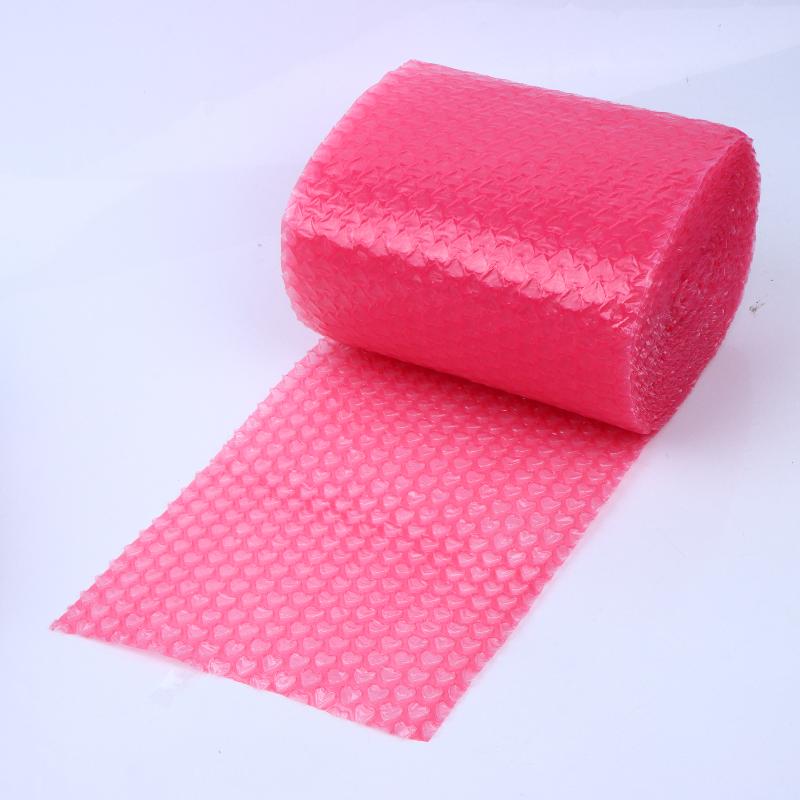 1 Rotolo 6M Rosa a Forma di Cuore Bolla Amore Ispessito Antiurto Fragile Pellicola Protettiva per Imballaggio