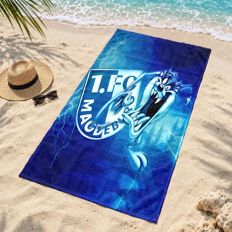 1.FC Magdeburg Microfiber Beach Towel Quick Dry Sand Free Lightweight Beach Towels for Travel Swimming Camping