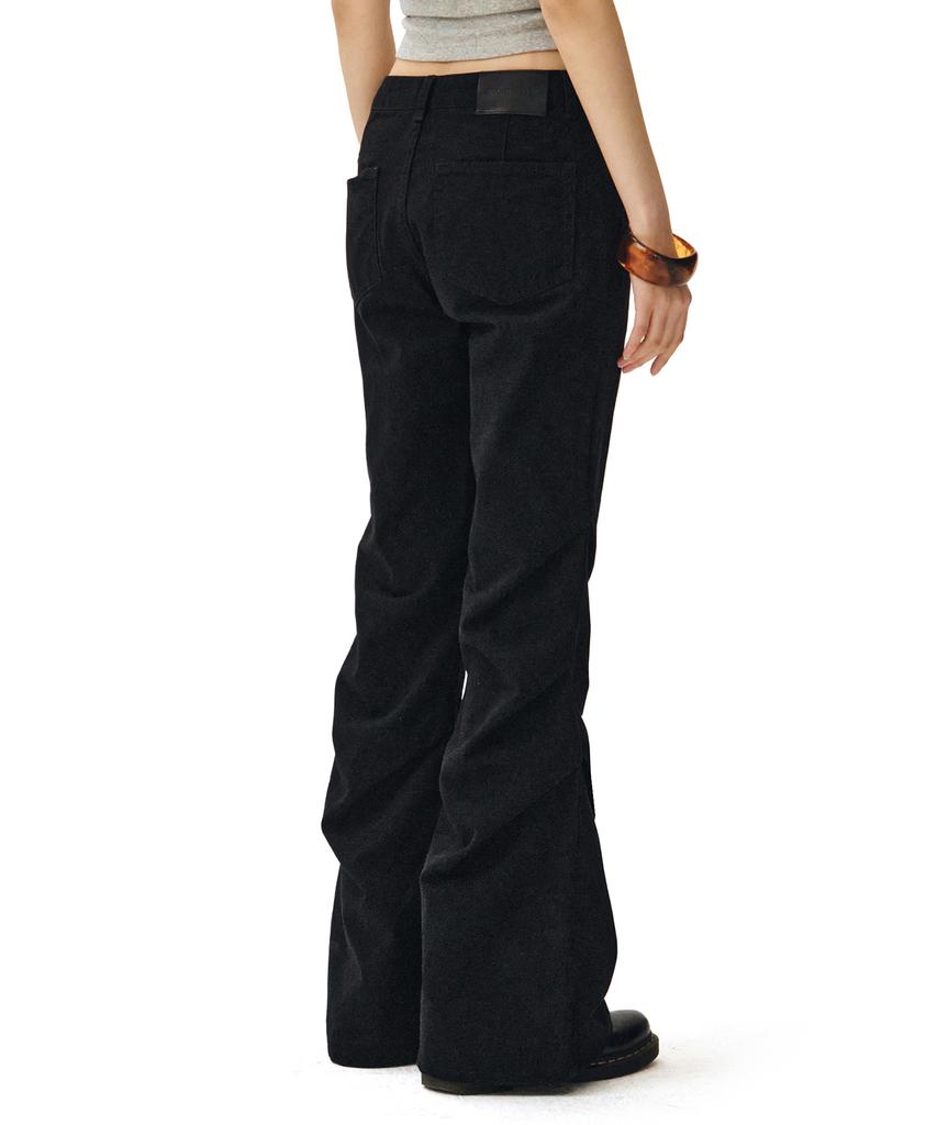 Deketeuumeon Flared Shirring Pants Dcwpt017Black