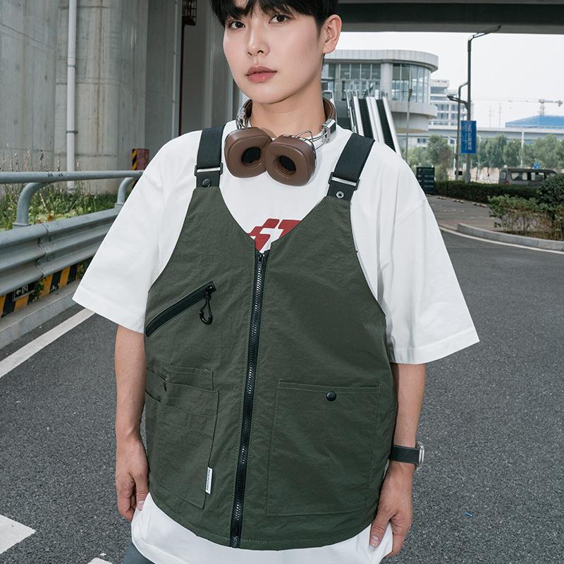 Hong Kong Style Tide Brand Tooling Dual-Purpose Messenger Bag Personalized Mountain Camping Multi-Pocket Large Capacity Variable Backpack Socks Puppet