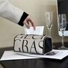 Taschentuchbox PU-Leder Toilettenpapier Spender Auto Servietten Aufbewahrungsbox Handtuchhalter Tischdekoration Büro Schreibtischzubehör