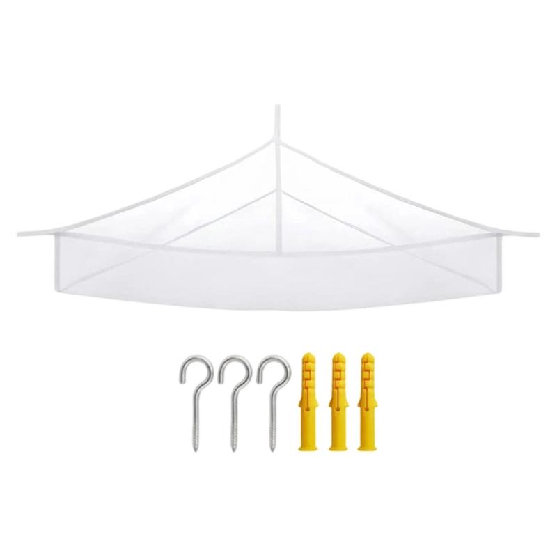 

Kids Toy Organizer Hammock Large Capacity Wall Mounted Storage Bag For Plush Toy Vehicle Breathable Easy Installation белый