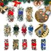 Christmas Wreath Pendants Ornament Swag Trim Garland with Light Home Door Window Decoration Accessories Party Supplies 45x20cm