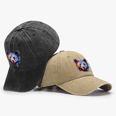 Woman Men Baseball Caps Color Animal Series Print Cool Hat For Spring And Summer Washed Cotoon Cap