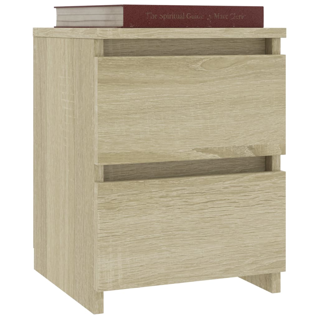 Nightstands 2 pcs Sonoma Oak Finish 30 x 30 x 40 cm Particleboard