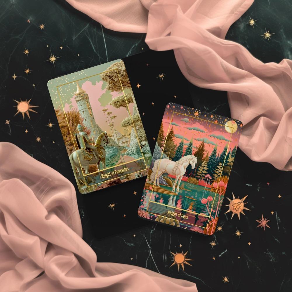 Celestial Carnival Tarot 10.3*6 Cm Complete Tarot with 78 Cards, Indie Unique Oracle Deck