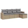 VidaXL Salon de jardin avec coussins 5 pcs beige résine tressée 3218879