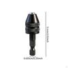 3 Jaw Keyless Chuck Hex Shank Three Aluminum Alloy Screwdriver Adapter Converter