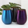 New Stainless Steel Wine Cup With Straw Single Layer Metal Drinking Mug Multifunction 500Ml Big Belly Cup Outdoor Drinkware
