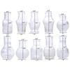 10PCS/SET Crystal Clear Small Vase Set Retro Relief Transparent Vase  Wedding Centerpiece