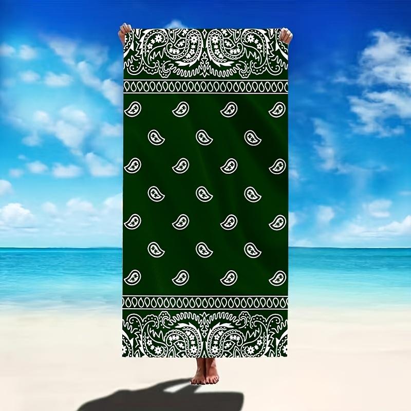 Monochrome Palm Beach Towel With Stylish Silhouette Design Soft Surface Non Skid Material For Beach Lounge Decoration