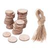 50pcs Tree Disc Log Wood Slice For DIY Crafting Rustic Wedding Party Wooden Decoration (4 6cm)