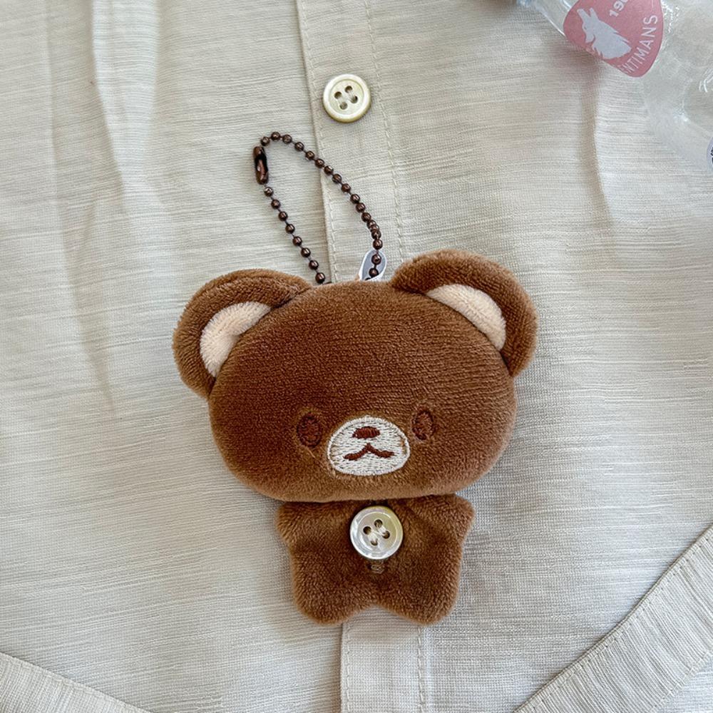 

Kitten Doll Elephant Plush Doll Pendant Cow Plush Button Brooch Birthday Gift Brown bears