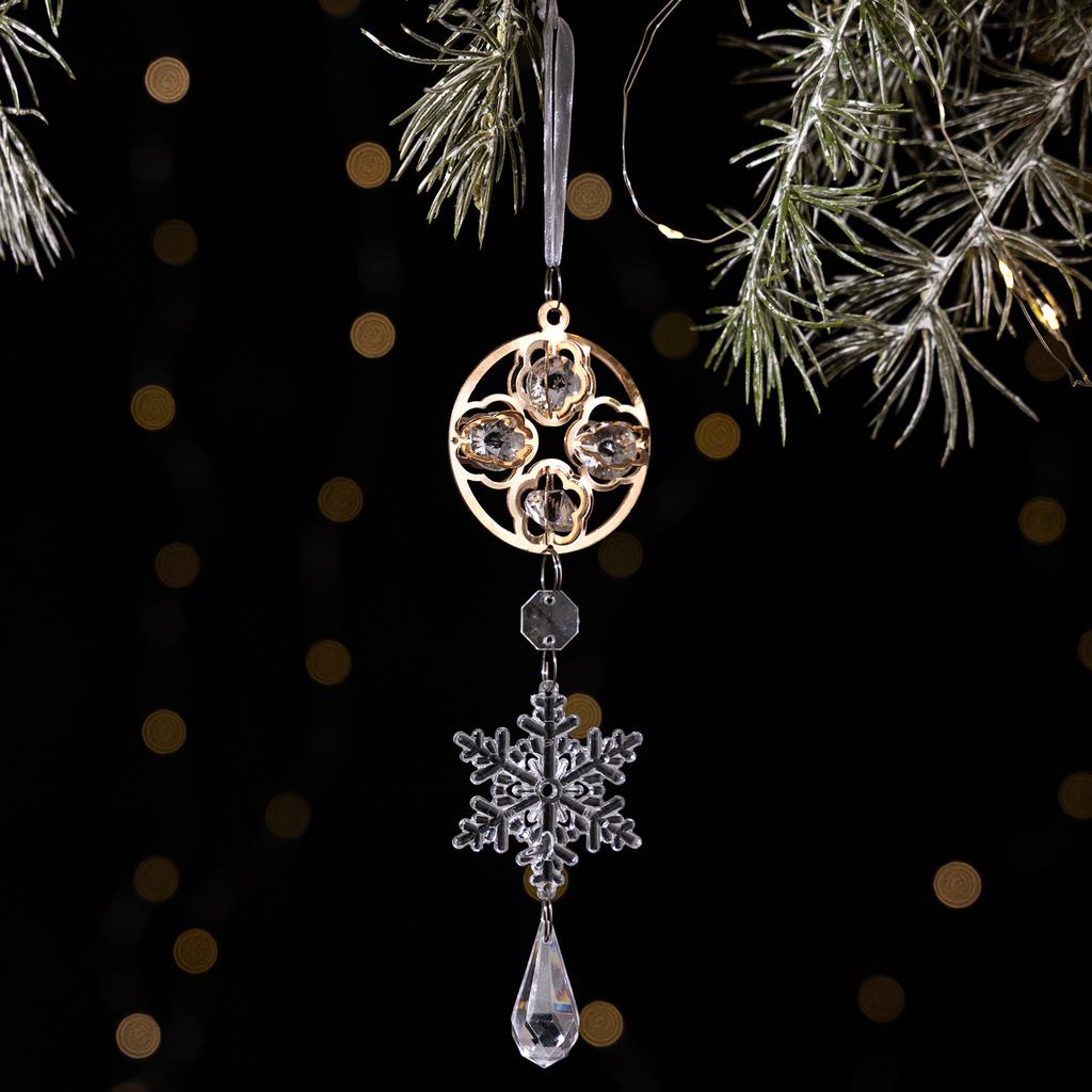 Ice Stick Ornament Modern Acrylic Christmas Ornament Snowflake Hanging Pendant Clear Water Droplet Ornament For Gift Tag Party