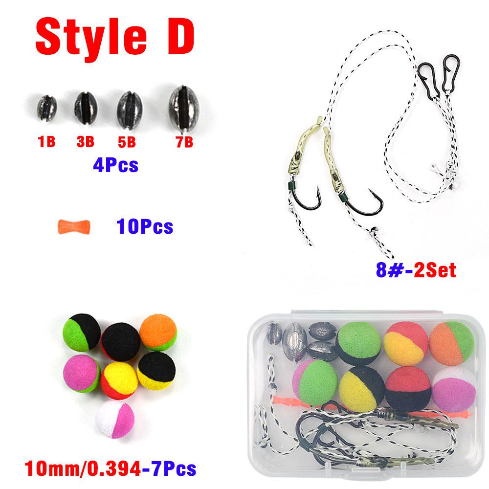 24Pcs/Box Floating Carp Bait Pop Up Boilie Fishing Bait with European Carp Fishing Ball Bait Wire Set Hooks Carp Fishing Tackles