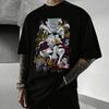 One Piece Anime Luffy Gear5 Aufdruck T-Shirt Unisex Unisex Baumwolle Kurzarm Sommer Y2k Grafik-T-Shirt Lässige Streetwear Übergroße Oberteile
