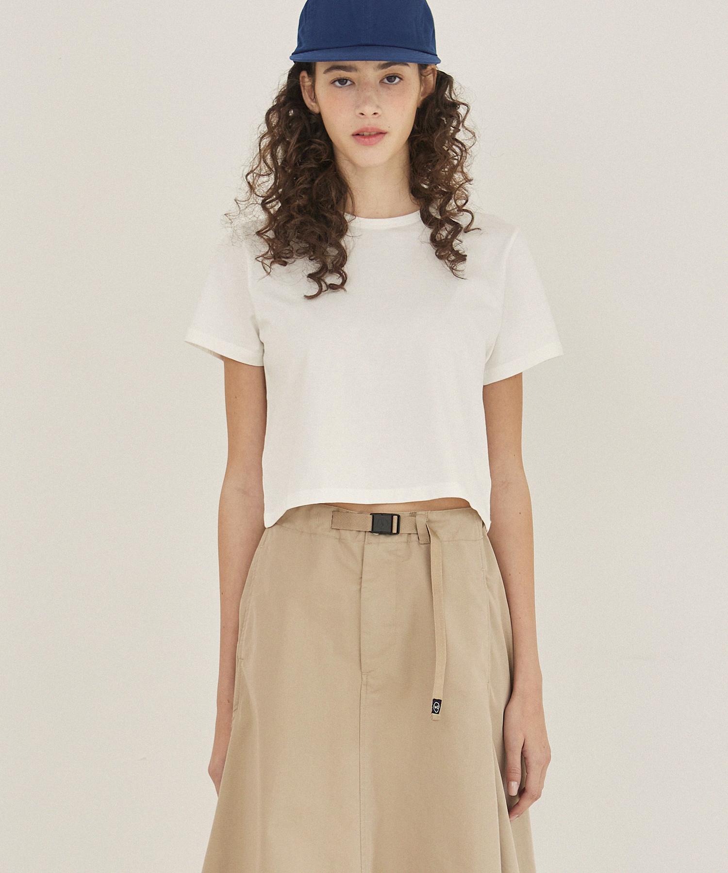Midnight 12 Am Crop T-Shirt - Ivory 0(Free)