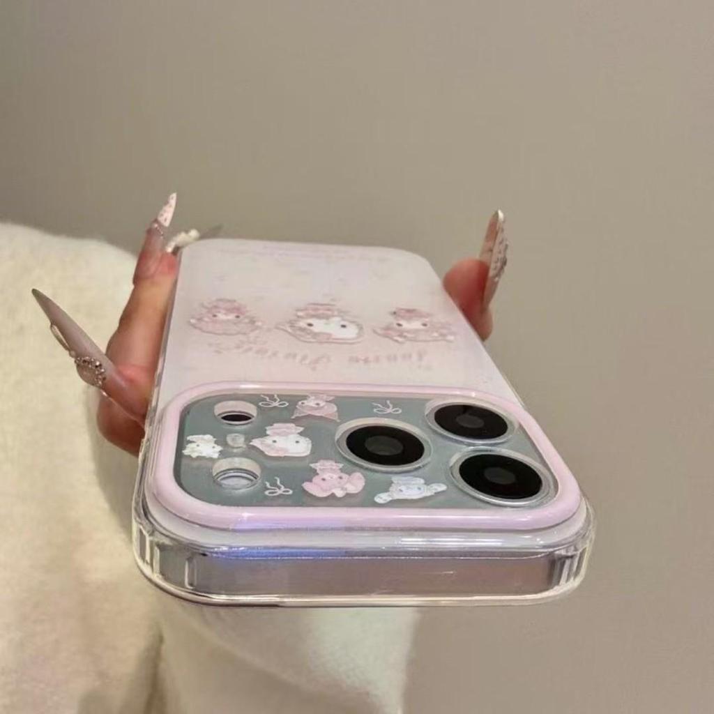 Cartoon Kt Lolita iPhone11ProMax Apple 11 All-inclusive Anti-drop Pink Hello Kitty Phone Case Hard Case