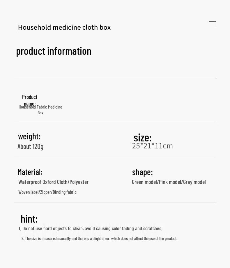 Portable Large-Capacity First Aid and Medicine Bag for Home and Travel