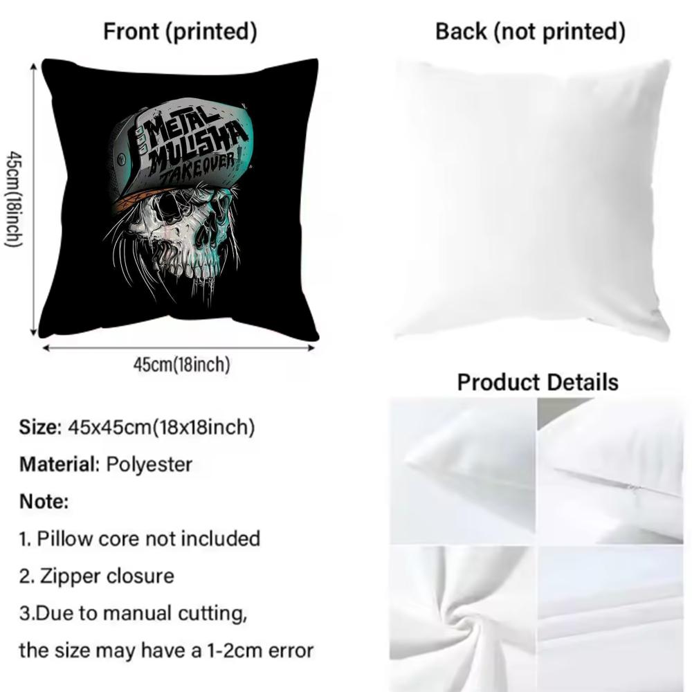 M-Motocross M-Metal MulishaS Cushion Cover Pattern Printed Pillowcase for Living Room Sofa Cushion Cover & Bedroom Decor