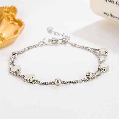 925 Sterling Silver Noble Heart Bracelets For Women Street Versatile Jewelry Party Wedding Accessories Gifts