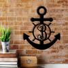 Custom Letter Anchor Metal Wall Art - Ευέλικτο, χωρίς ενέργεια, κομψή διακόσμηση για σπίτι και δώρα, τέλειο εσωτερικό και εξωτερικό