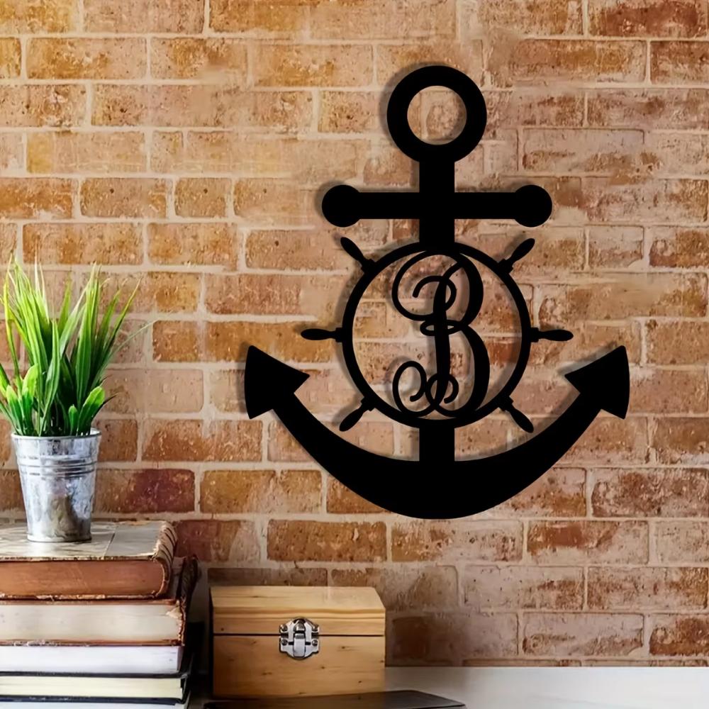 Индивидуальное настенное искусство в виде буквы «Якорь» из металла — универсальное — фото 6