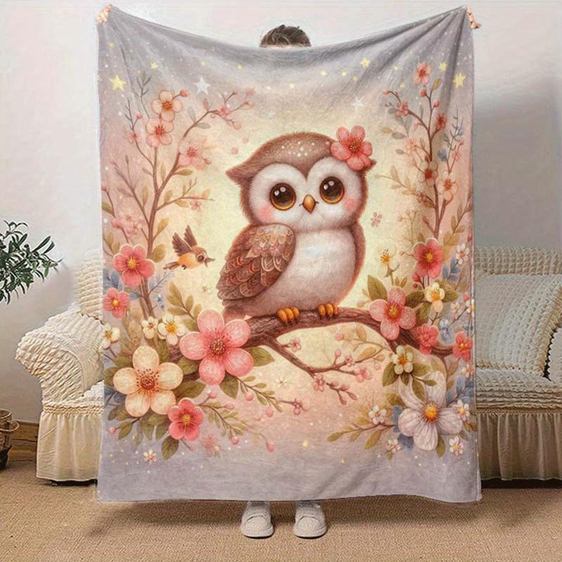 1pc Eagle Printing Lightweight Flannel Blanket, Comfortable and Warm Blanket, for Camping Sofa Bed and Couch Office, In All Seasons