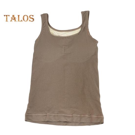 Winter Women Thermal Vest with Chest Pads Seamless Velvet-lined Fast Temperature Lock Heating Slim Fit Elastic Sleeveless Inner Wear Bottoming Tank