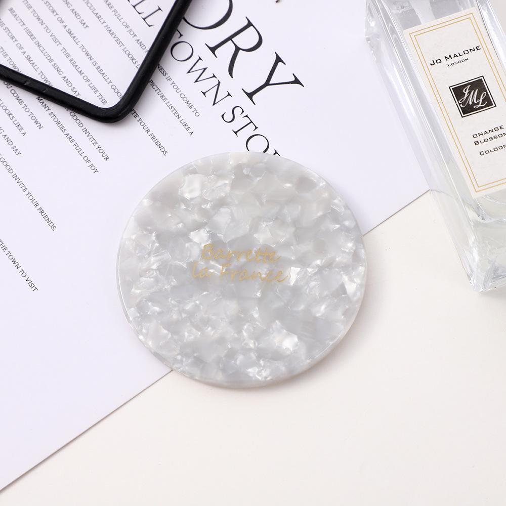 

Custom Logo Multi-color Portable Round Makeup Mirror with Vinegar Design