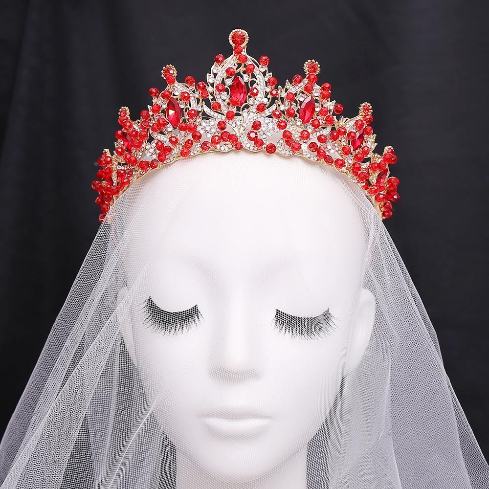 Новый барочный конкурс красоты свадебная корона сплав бисер кристалл свадебная повязка — фото 5