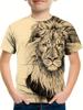Sommarpojke Leongrafik 3D-tryckt T-shirt Mode Kortärmade Toppar Pojk Tecknad Barnkläder