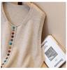 Retro Korean-Style Colorful Button Knit Vest for Women - Versatile and Stylish Spring Fashion