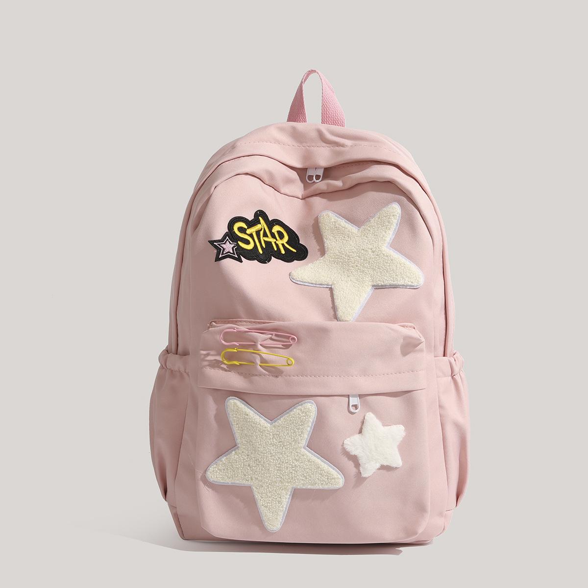 

New Korean version schoolbag women s leisure large-capacity backpack junior high school student high school student girl backpack travel bag