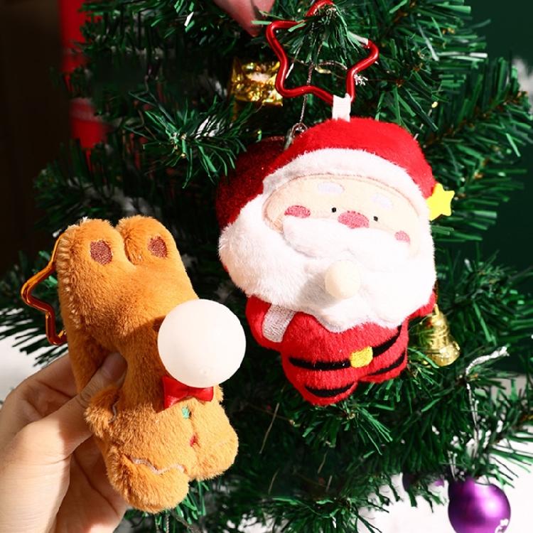 Lovely Santa Soft Plush Cartoon Christmas Tree Keychain for Bags and Keys Keyring Adorable Charm Birthday Gifts