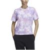 Adidas Tie-Dye Logo Round Neck Short Sleeve T-Shirt Women Tops Light-Purple HF2490