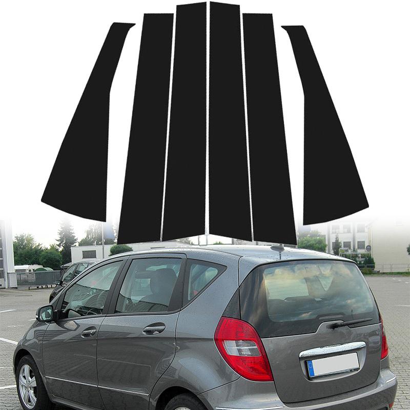 6 Stück Auto Tür Fenster Säulen Verkleidungen Für Mercedes Benz A-Klasse W169 5-Türer Schrägheck 2005 2006-2012 Auto Dekorationsaufkleber